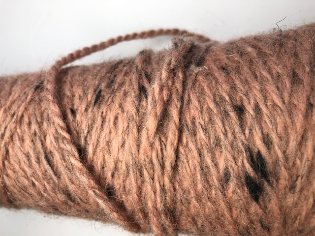 Rug Wool - 2 ply amber tweed - 1 left